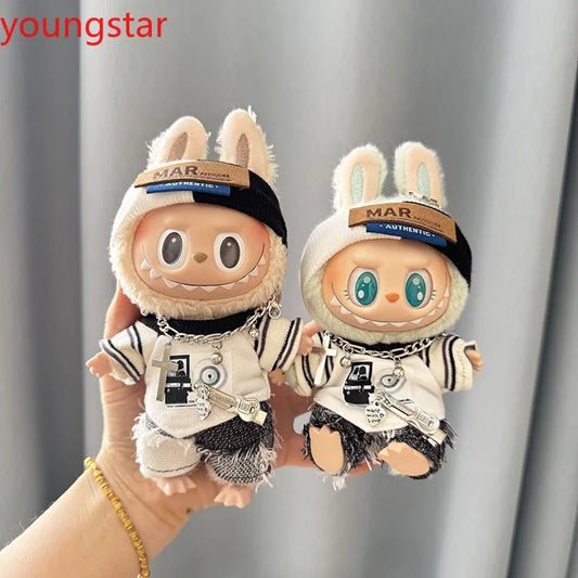 Labubu Cool Trendwear  Multiple Styles Clothes Gift for 17cm Labubu Mini Plush Doll's Labubu Outfit